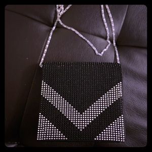 Black and silver rhinestone small clutch / purse!